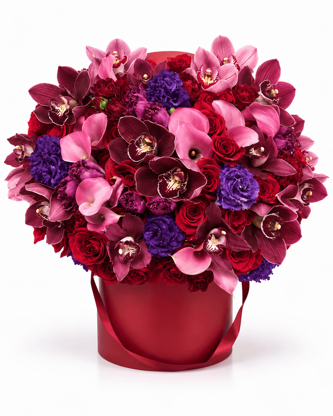 Orchid Carnival Box arrangement by Divina Arrangements