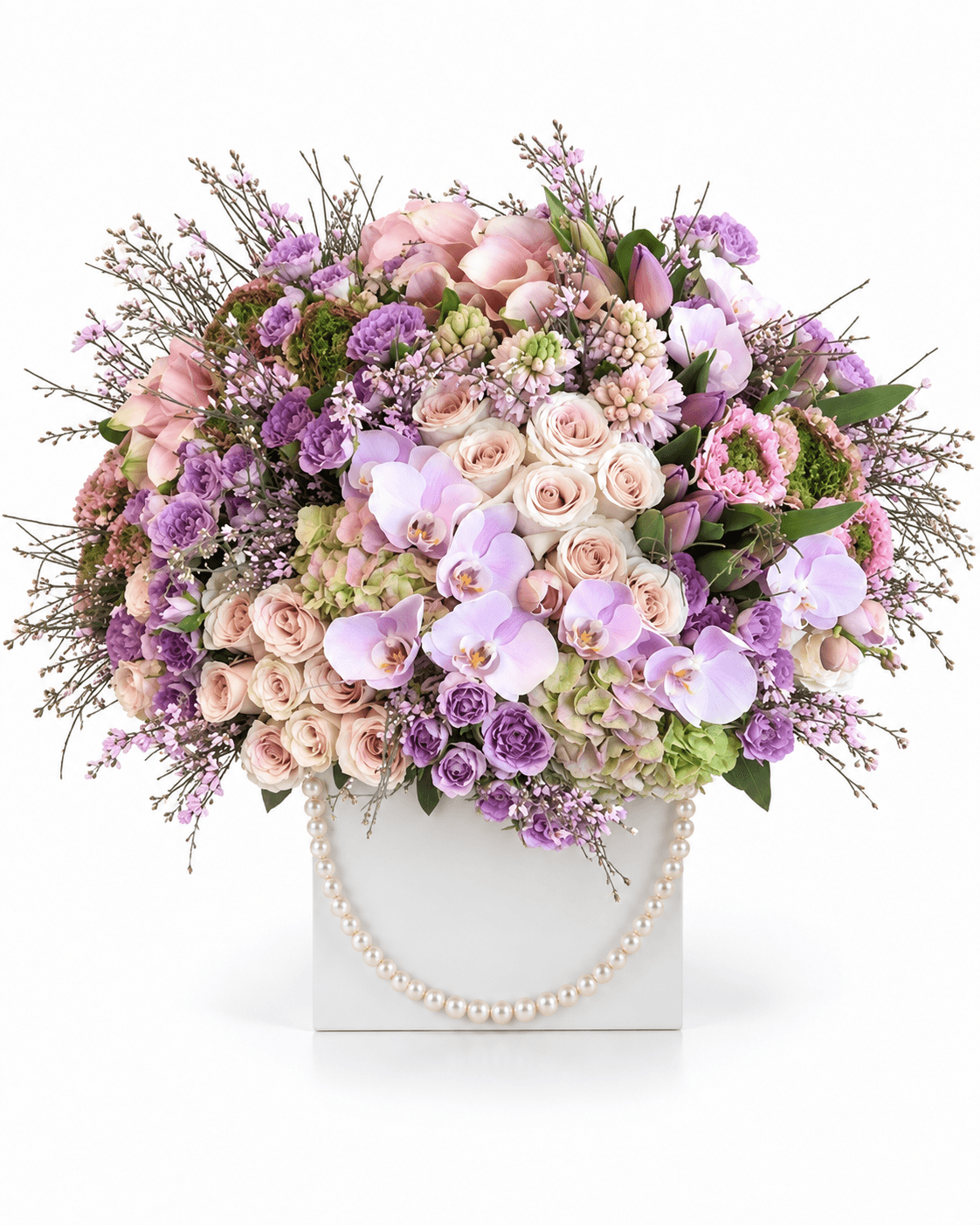 Sugarplum Pearl Box arrangement by Divina Arrangements