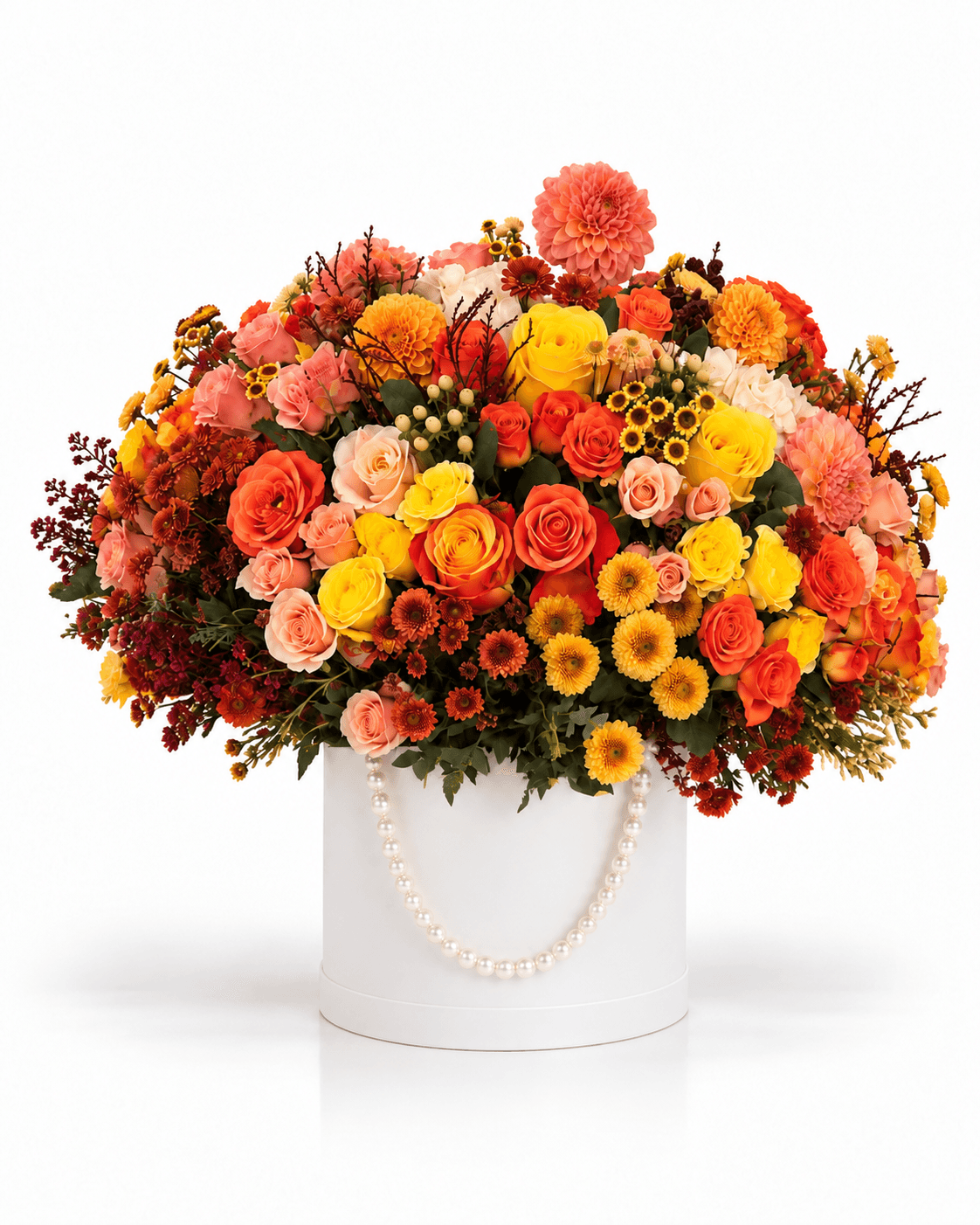Golden Hour Box arrangement by Divina Arrangements