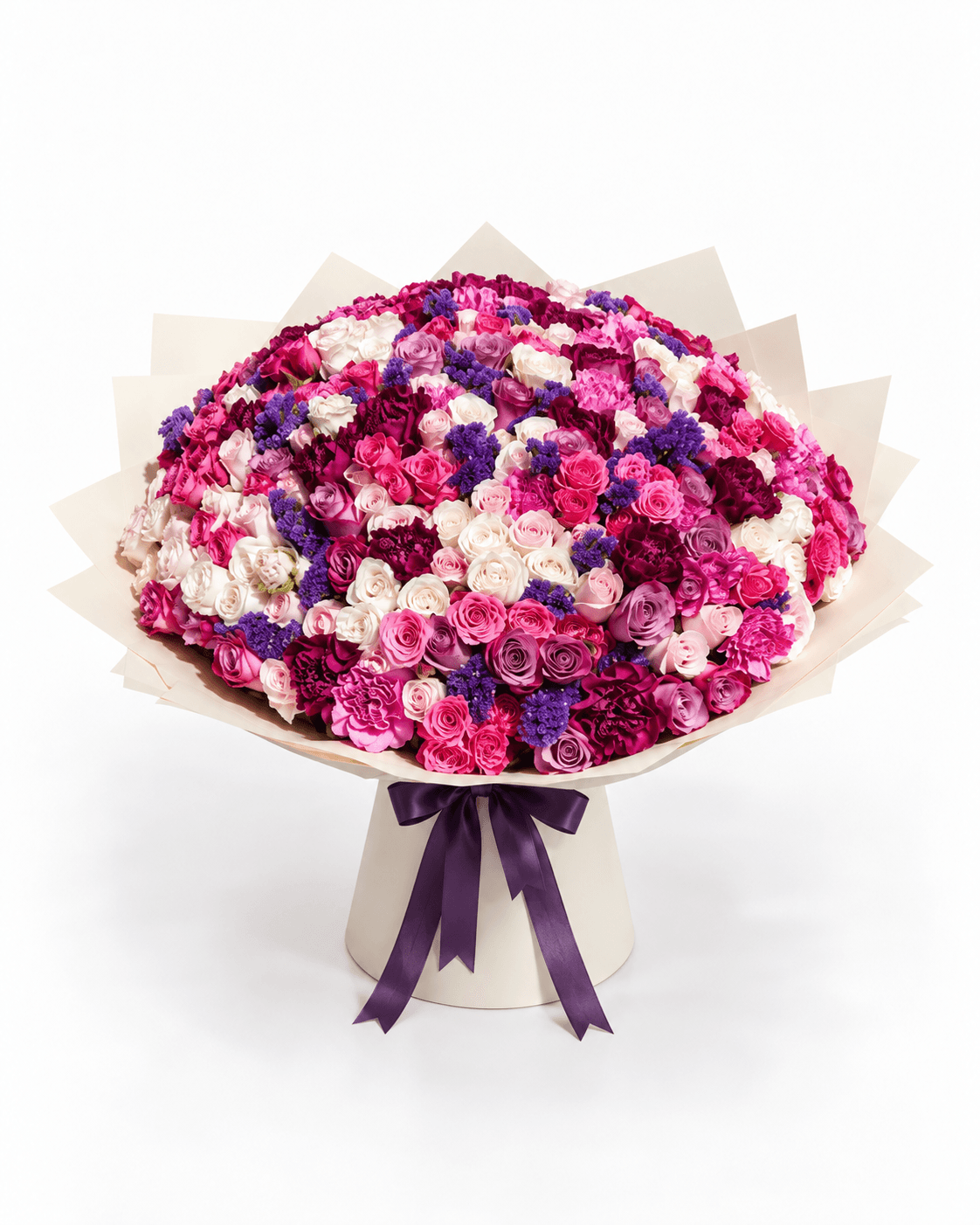 Magenta & Purple Rose Bouquet arrangement by Divina Arrangements