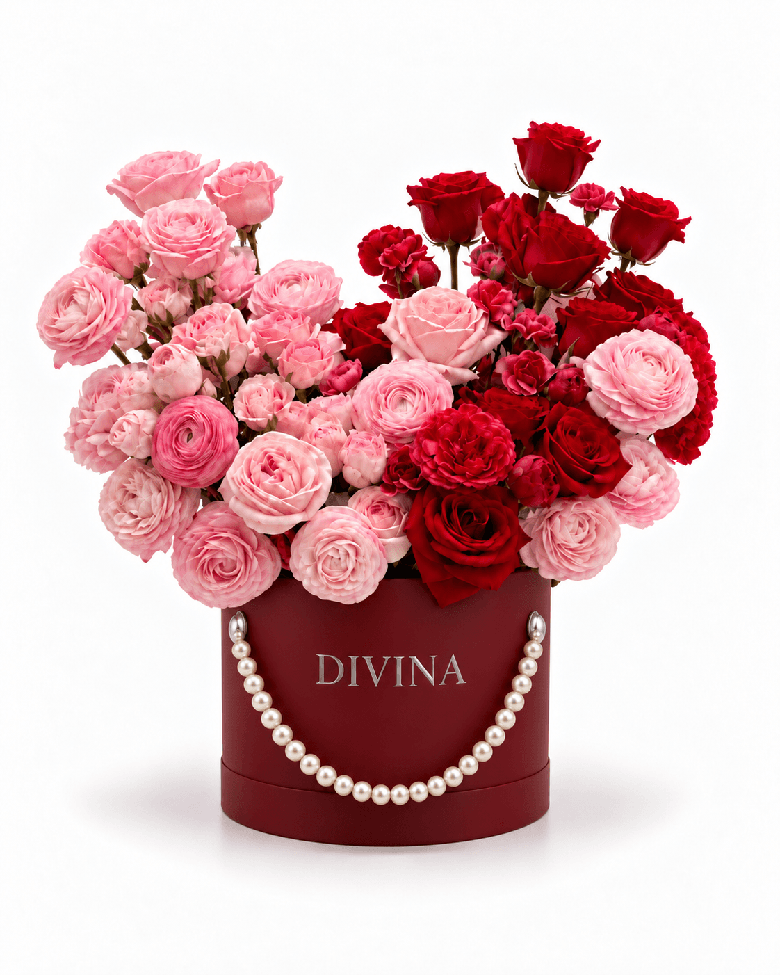 Rose Duet Box arrangement by Divina Arrangements