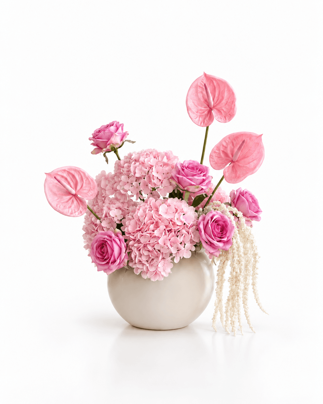 Pink Champagne arrangement by Divina Arrangements