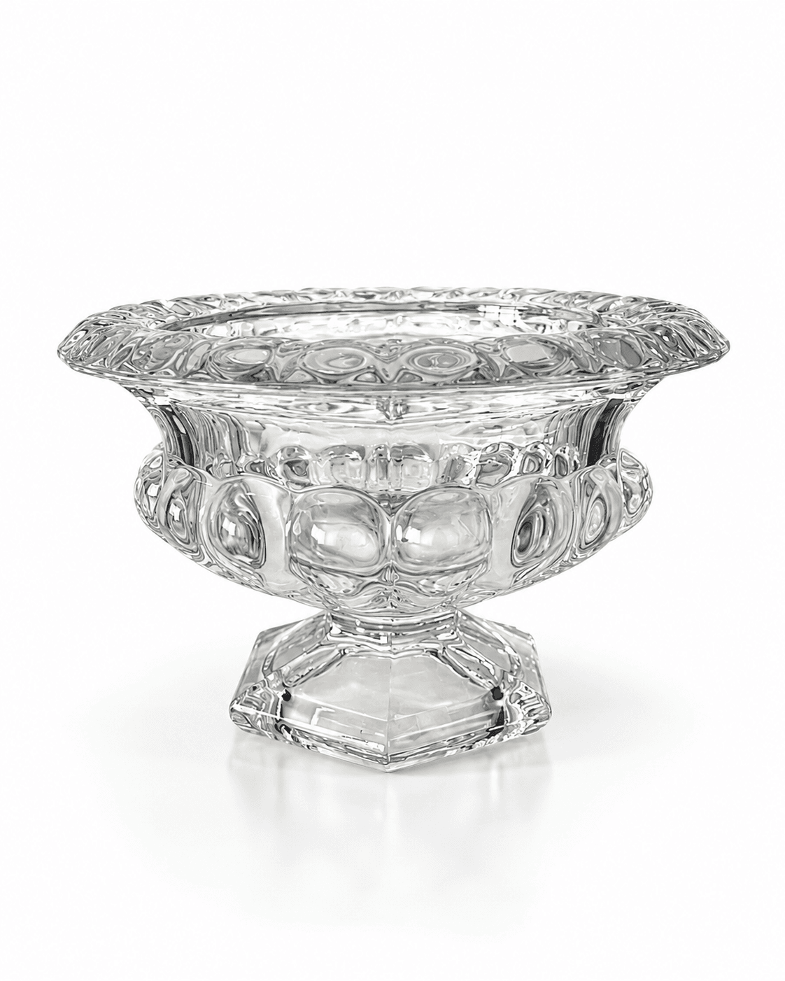 Crystal Pedestal Compote arrangement by Divina Arrangements