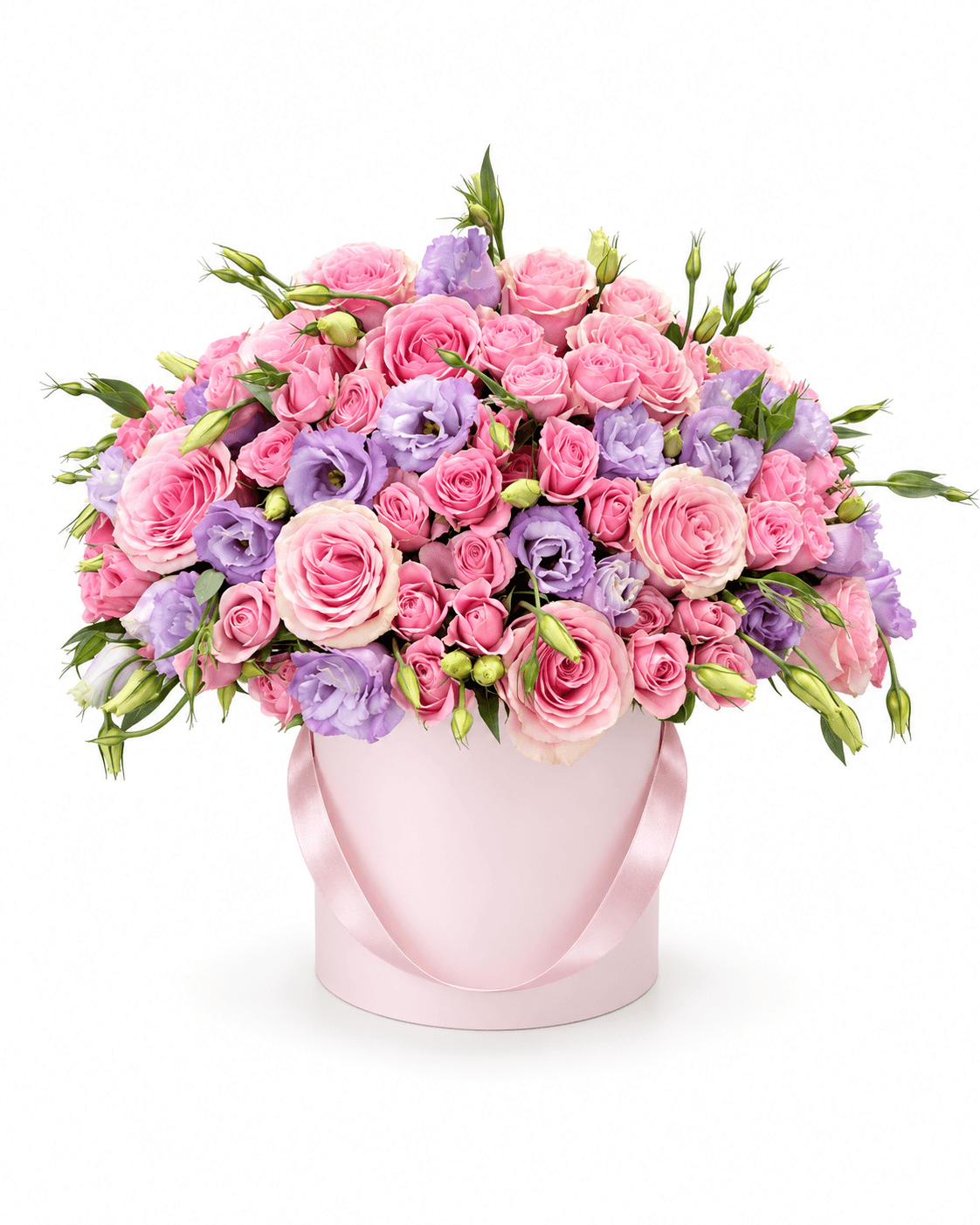 Lisianthus Birthday Box arrangement by Divina Arrangements