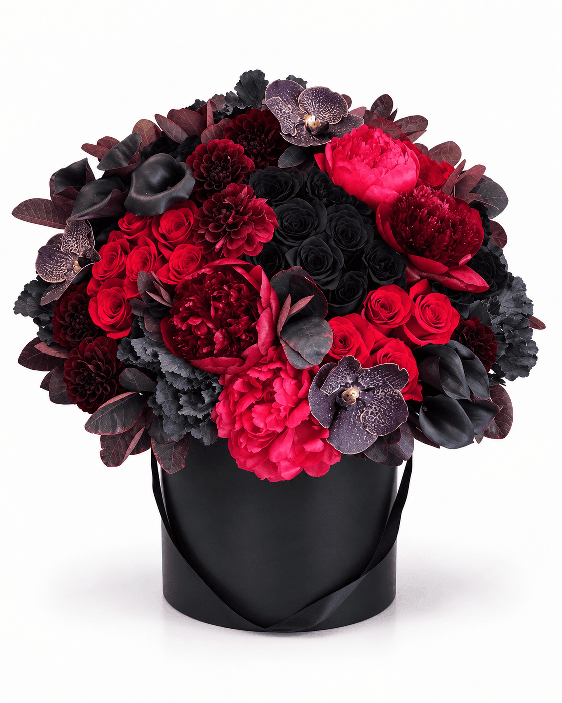 Dark Romance Box arrangement by Divina Arrangements