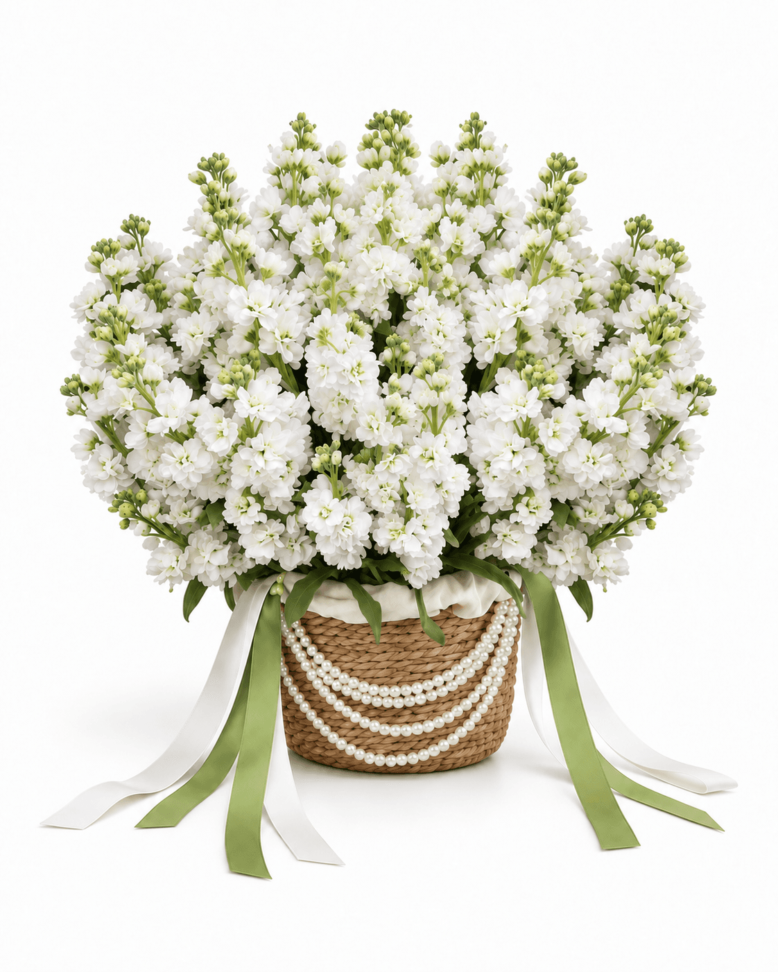 Pearl Stock Cascade arrangement by Divina Arrangements