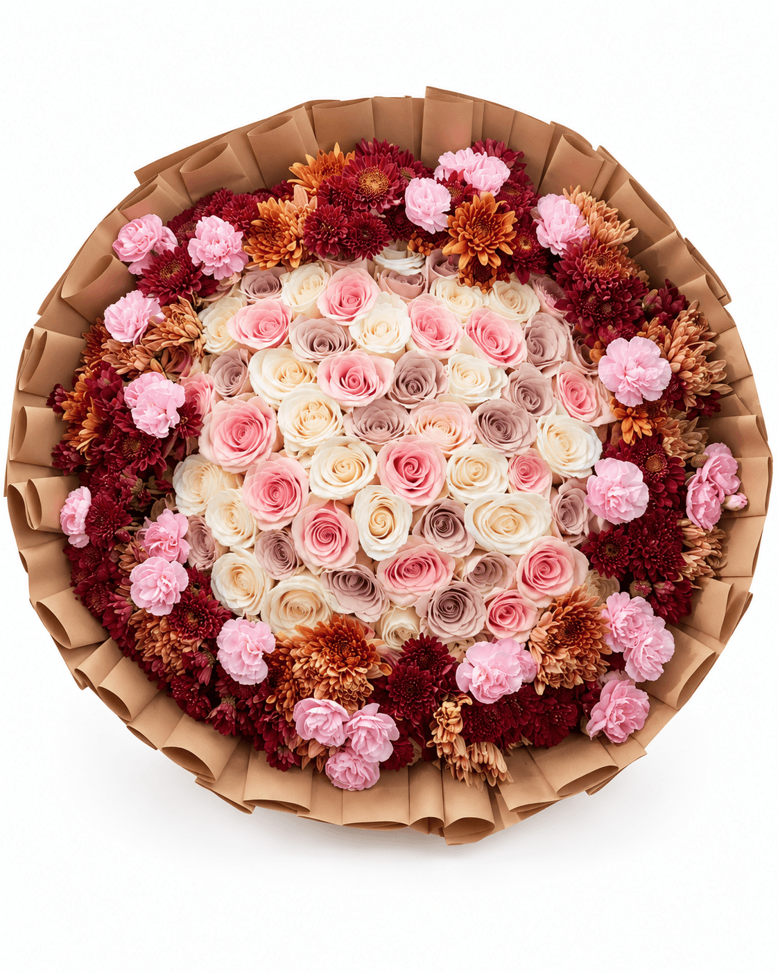 Dusty Rose Halo Bouquet arrangement by Divina Arrangements