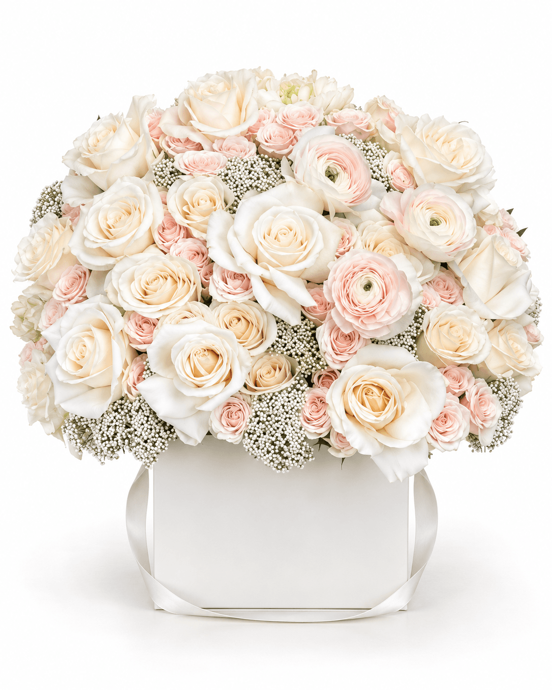 Ivory Vow Box arrangement by Divina Arrangements