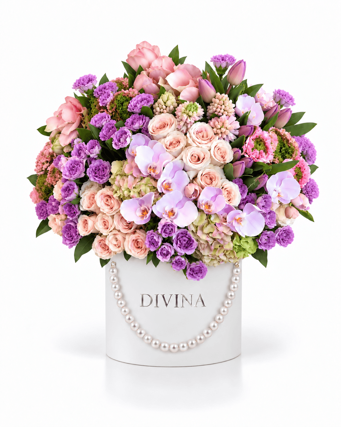 Sugarplum Pearl Box arrangement by Divina Arrangements