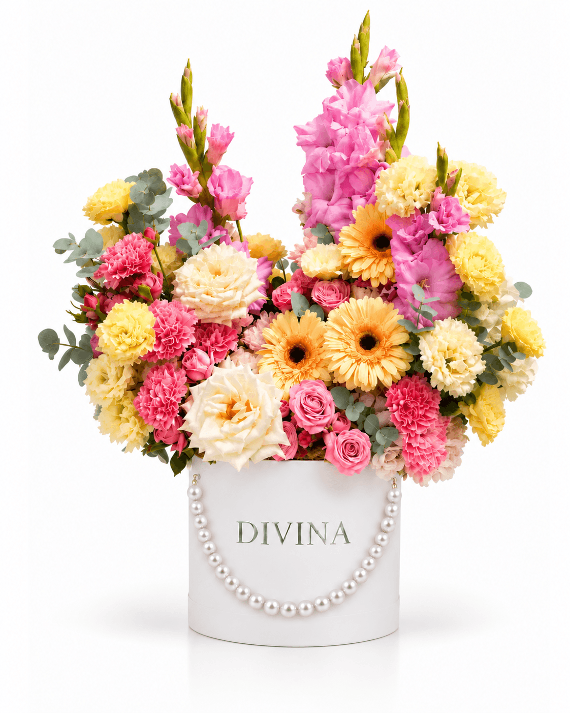 Sunny Bloom Box arrangement by Divina Arrangements