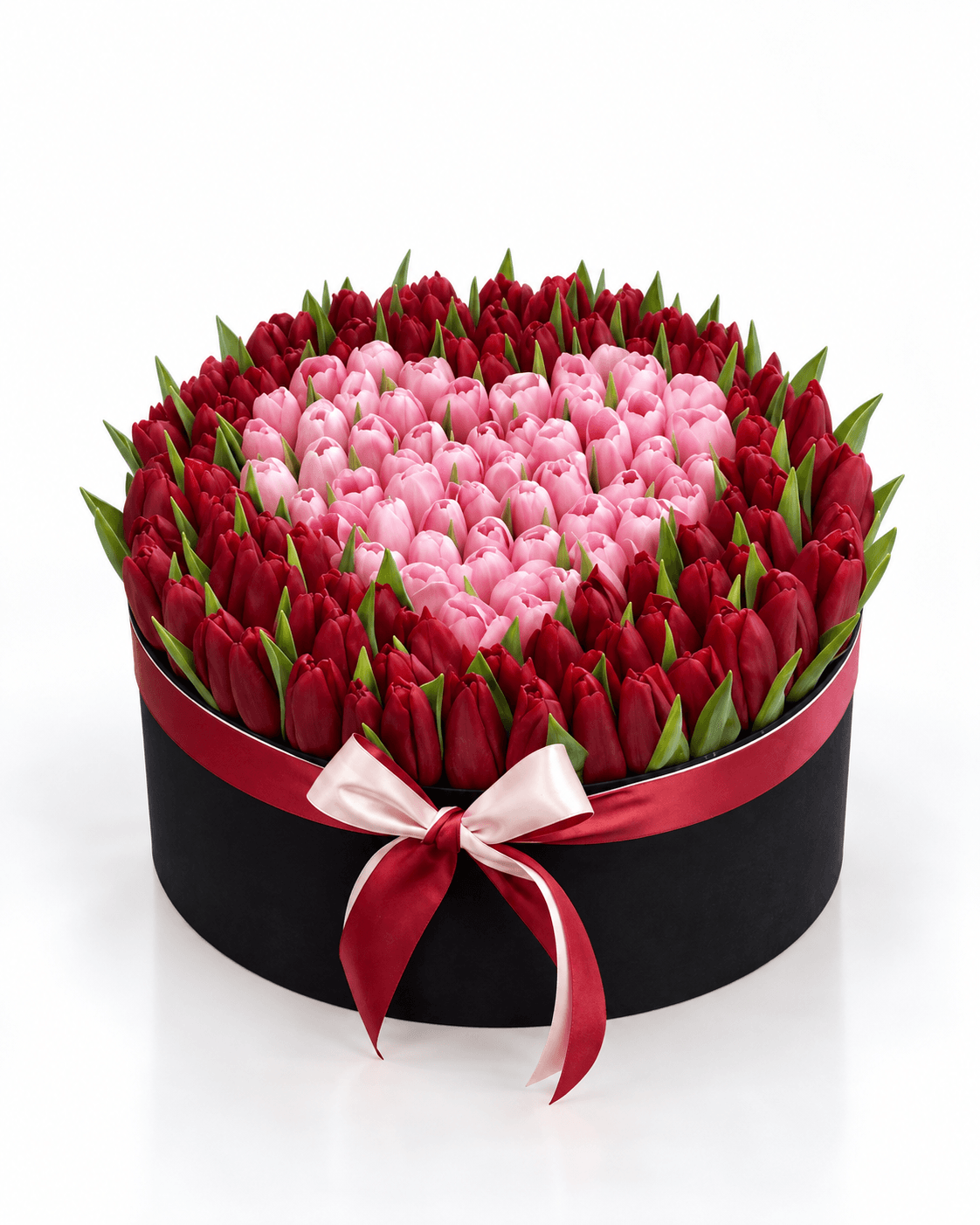Tulip Sweetheart Box arrangement by Divina Arrangements