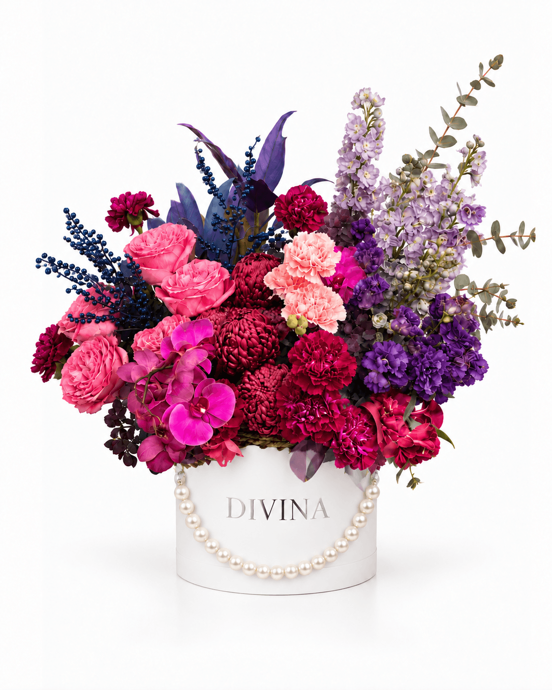 Jewel Tone Box arrangement by Divina Arrangements