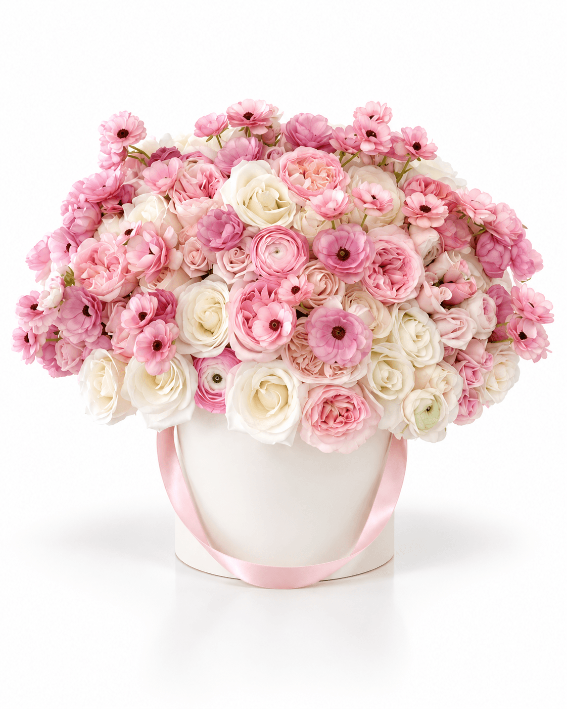 Petal Pink Box arrangement by Divina Arrangements